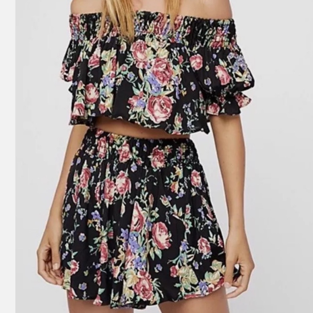 Free People Floral Shorts